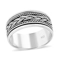 Bali Legacy Spinner Ring in Sterling Silver (Size 8.0) 4.40 Grams - Sticky add to cart bar