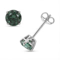 Luxuriant Lab Grown Green Diamond (IR) (SI) Earrings in Rhodium Over Sterling Silver 1.50 ctw - Sticky add to cart bar