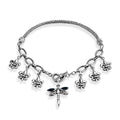 Bali Legacy Abalone Shell Bracelet with Dragonfly Charm in Sterling Silver (7.25 In) - Sticky add to cart bar