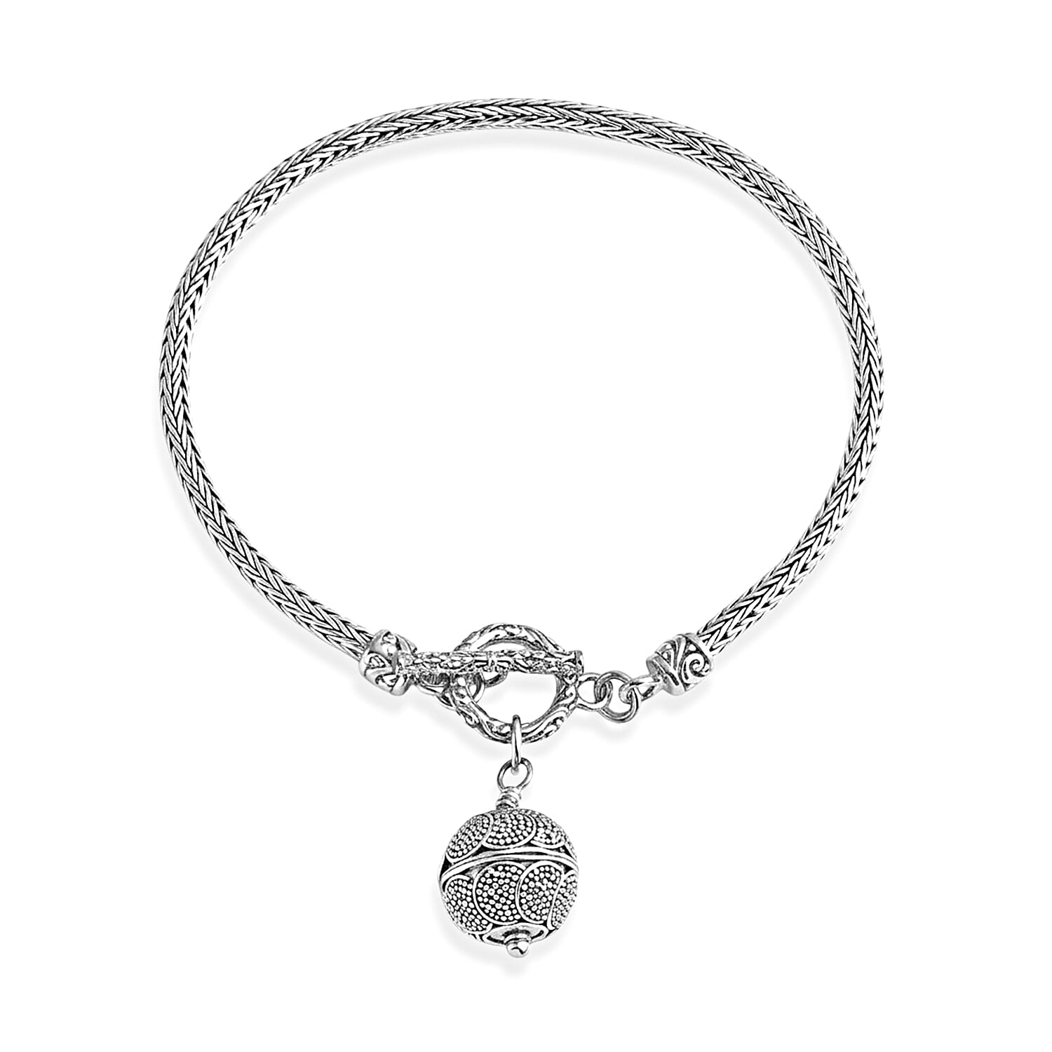 Sterling Silver Bali Legacy Braided Chain Bracelet