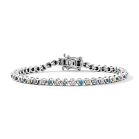 Luxuriant Lab Grown Multi Diamond 2.00 ctw Bracelet in Rhodium Over Sterling Silver (6.50 In)