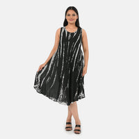 La Marey Black Tie Dye Umbrella Dress - One Size Fits Most