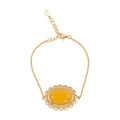 Butterscotch Amber Bracelet in 14K Yellow Gold Over Sterling Silver (6.5-7.5In) - Sticky add to cart bar