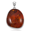 Baltic Amber Wrap Pendant without Chain in Sterling Silver - Sticky add to cart bar