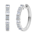 D'Joy Natural Diamond Hoop Earrings in Rhodium Over Sterling Silver 0.25 ctw - Sticky add to cart bar