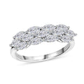 D'Joy White Topaz Ring in Rhodium Over Sterling Silver (Size 10.0) 2.10 ctw - Sticky add to cart bar