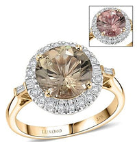 Certified & Appraised Luxoro AAA Hanabi Cut Turkizite and Diamond I2 3.82 ctw Ring in 10K Yellow Gold