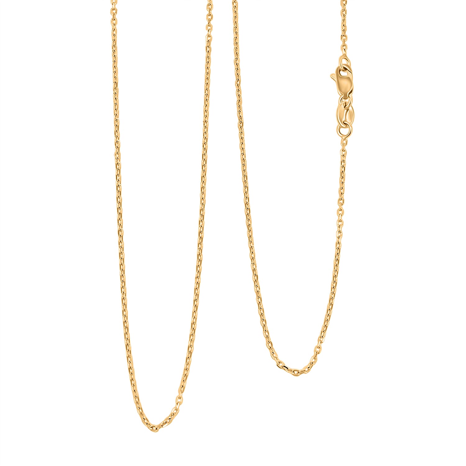 1.30mm Cable Diamond-cut Chain Necklace in 14K Yellow Gold (20 Inches) 1.90 Grams
