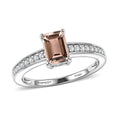 Rhapsody AAA Marropino Morganite and Diamond E-F VS 1.04 ctw Ring in 950 Platinum 4.0 Grams - Sticky add to cart bar