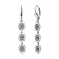 D'Joy Premium Narsipatnam Alexandrite and White Zircon 2.90 ctw Twinkling Starlight Earrings in Rhodium Over Sterling Silver - Sticky add to cart bar