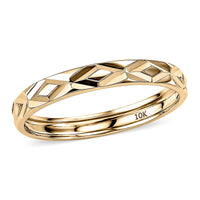 Diamond-cut Band Ring in 10K Green Gold (Size 7.0) 1.25 Grams