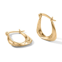 Twist Hoop Earrings in 10K Yellow Gold 1 Grams