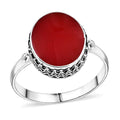 Bali Legacy Red Coral Ring in Sterling Silver (Size 11) - Sticky add to cart bar