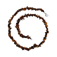 Bali Legacy Tiger's Eye 196.00 ctw Beaded Necklace in Stainless Steel 20 Inches