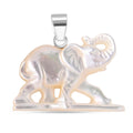 Bali Goddess Carved Bone Elephant Pendant without Chain in Sterling Silver - Sticky add to cart bar