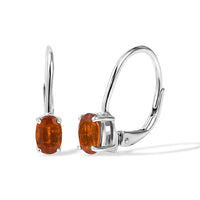 D'Joy Orange Kyanite 1.25 ctw Earrings in Platinum Over Sterling Silver