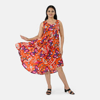 La Marey Orange and Pink Butterfly Umbrella Dress - One Size Fits Most
