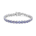 D'Joy Tanzanite Bracelet in Rhodium Over Sterling Silver (6.50 In) 7.70 ctw - Sticky add to cart bar
