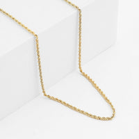 14K Yellow Gold 1.6mm Silk Rope Chain Necklace (16 Inches) (1.22 g)