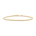 1.6mm Silk Rope Chain Bracelet in 14K Yellow Gold (7.00 In) 0.60 Grams - Sticky add to cart bar