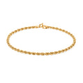 2.7mm Silk Rope Chain Bracelet in 14K Yellow Gold (7.50 In) 3.75 Grams - Sticky add to cart bar