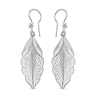 Artistry Tarakashi Collection Sterling Silver Leaf Earrings (3.70 g)