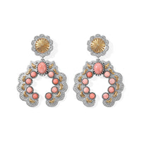 EverTrue Oregon Peach Opal 3.15 ctw Earrings in 18K YG Plated and Platinum Bond