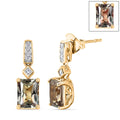 Certified & Appraised Luxoro AAA Turkizite and Diamond I2 2.55 ctw Earrings in 10K Yellow Gold - Sticky add to cart bar