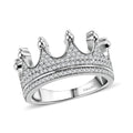 D'Joy Lab Grown Diamond (I1-I2) Ring in Rhodium Over Sterling Silver (Size 6.0) 0.60 ctw - Sticky add to cart bar