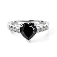 EverTrue Thai Black Spinel and Moissanite 2.10 ctw Ring in Platinum Bond (Size 10.0)