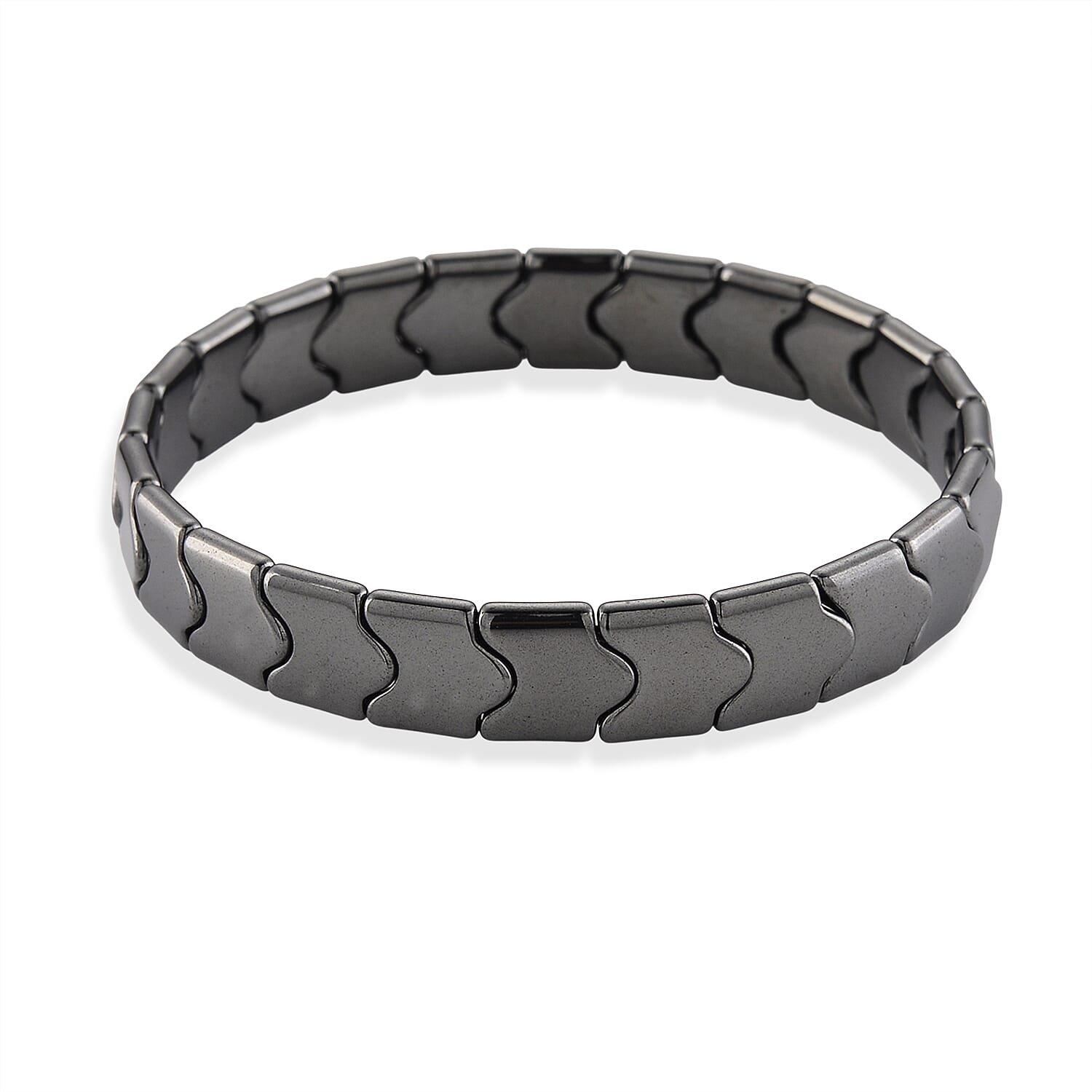 Hematite 90.00 ctw Stretch Bracelet (6.5-7In)