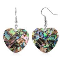 Abalone Shell Fashion Earrings in Silvertone