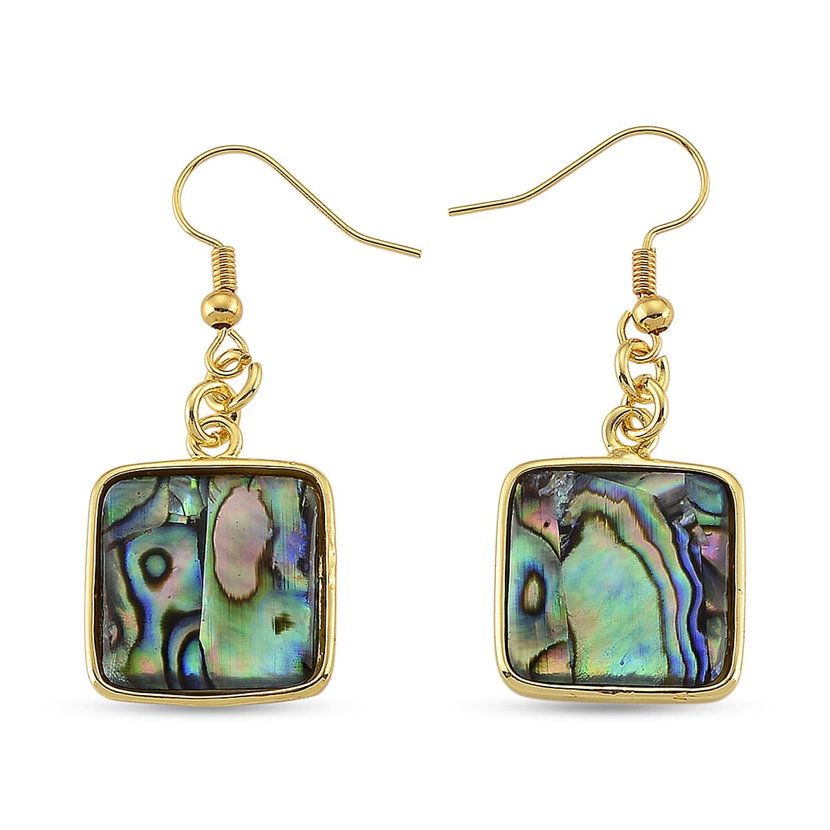 Abalone Shell Earrings in Silvertone