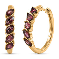 EverTrue Orissa Rose Garnet Earrings in 18K YG Plated 10.85 ctw