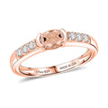 D'Joy Premium Pink Morganite and Moissanite Ring in 18K Vermeil Rose Gold Over Sterling Silver (Size 10.0) 0.77 ctw - Sticky add to cart bar