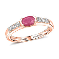 D'Joy Premium Pink Morganite and Moissanite Ring in 18K Vermeil Rose Gold Over Sterling Silver (Size 10.0) 0.77 ctw