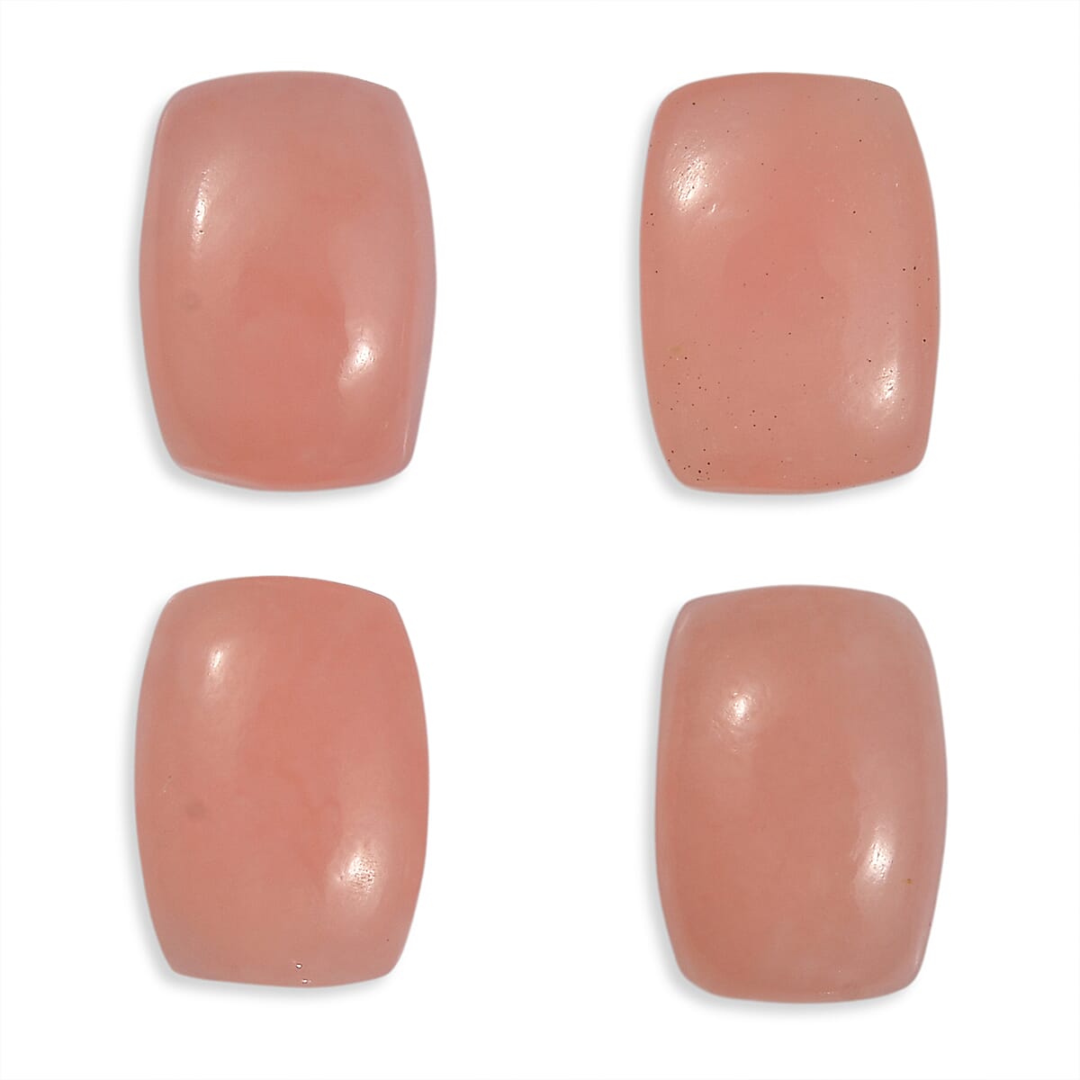 Premium Peruvian Pink Opal Set of 4 (Cush 7x5 mm) 2.76 ctw