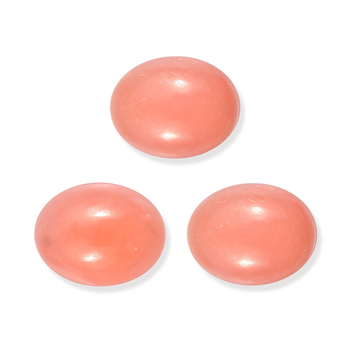 Peruvian Pink Opal Set of 3 (Ovl 9x7 mm) 4.75 ctw