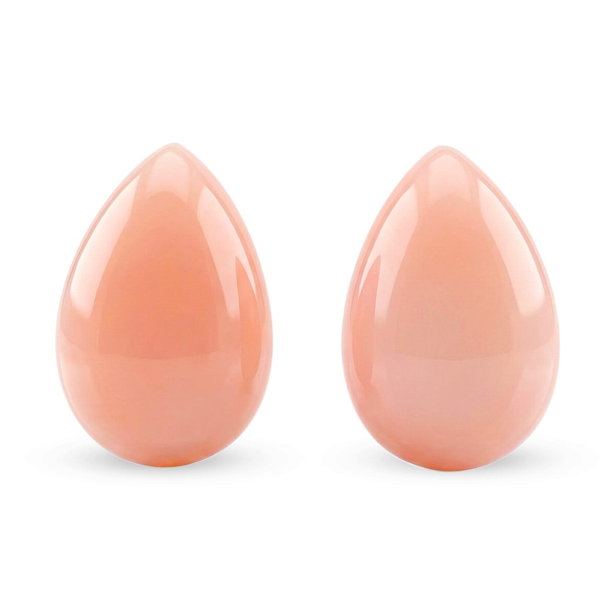 Peruvian Pink Opal Set of 2 (Pear 9x6 mm) 2.23 ctw