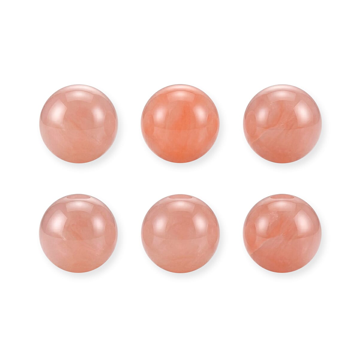 Peruvian Pink Opal Set of 6 (Rnd 4 mm) 1.33 ctw