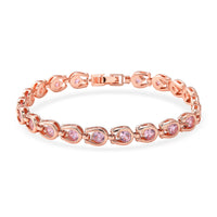 Simulated Pink Diamond Bracelet in Rosetone (7.50 In)