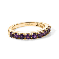 EverTrue African Amethyst Band Ring in 18K YG Plated (Size 10.0) 1.00 ctw