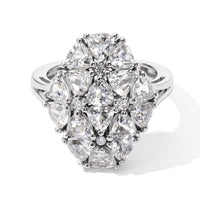 EverTrue Brazilian Petalite and White Zircon 2.80 ctw Ring in Platinum Bond (Size 10.0)