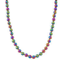 Rainbow Color Terahertz 290.00 ctw Beaded Necklace in Stainless Steel 20 Inches