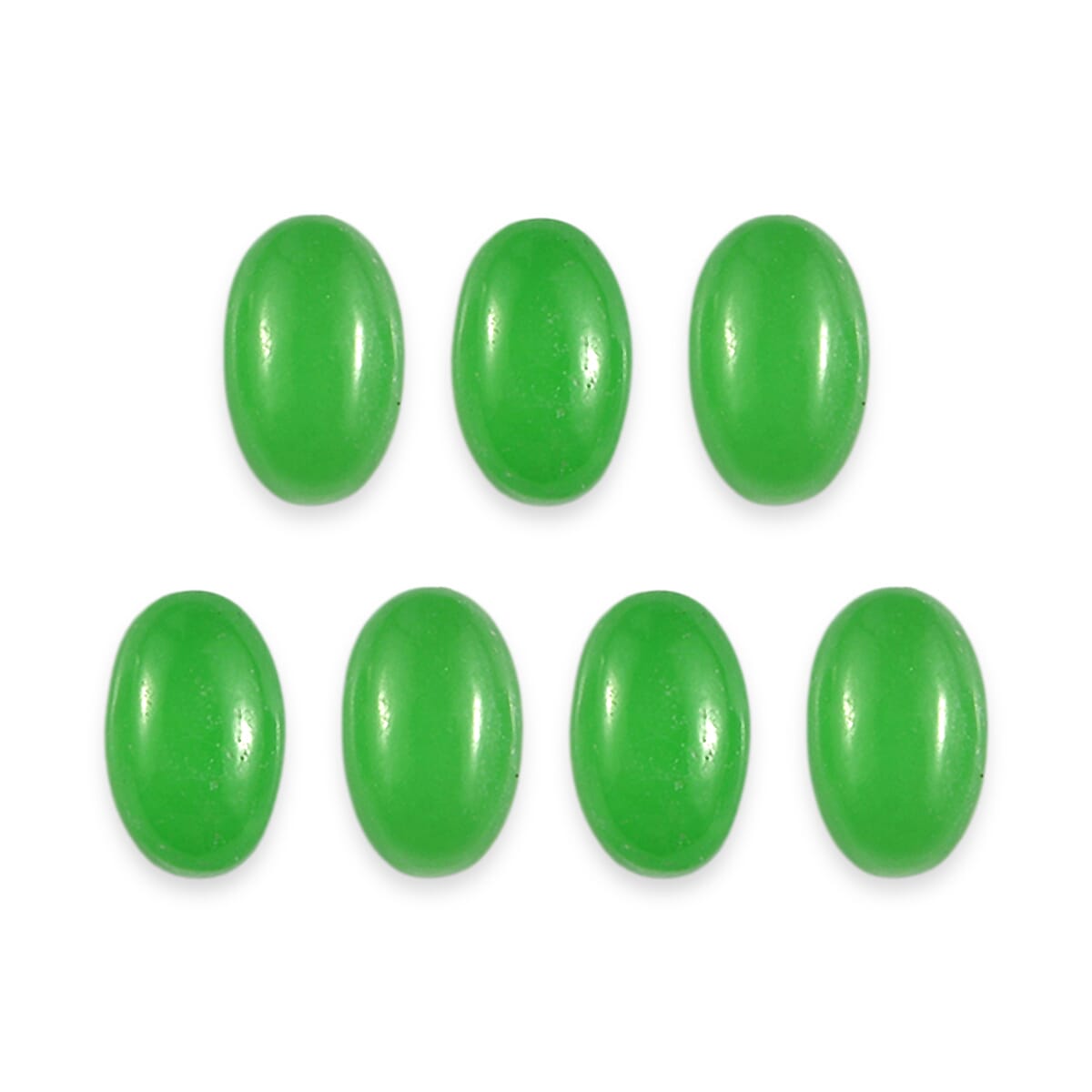 Green Jade (D) Set of 7 (Ovl 5x3 mm) 2.65 ctw