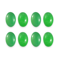 Green Jade (D) Set of 8 (Ovl 6x4 mm) 3.58 ctw