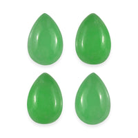 Green Jade (D) Set of 4 (Pear 6x4 mm) 1.35 ctw