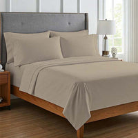 Seeboo 6pc Beige Microfiber Sheet Set -Full