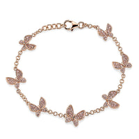 D'Joy Natural Pink Diamond Bracelet in 18K Vermeil RG Over Sterling Silver (7.25 In) 1.00 ctw