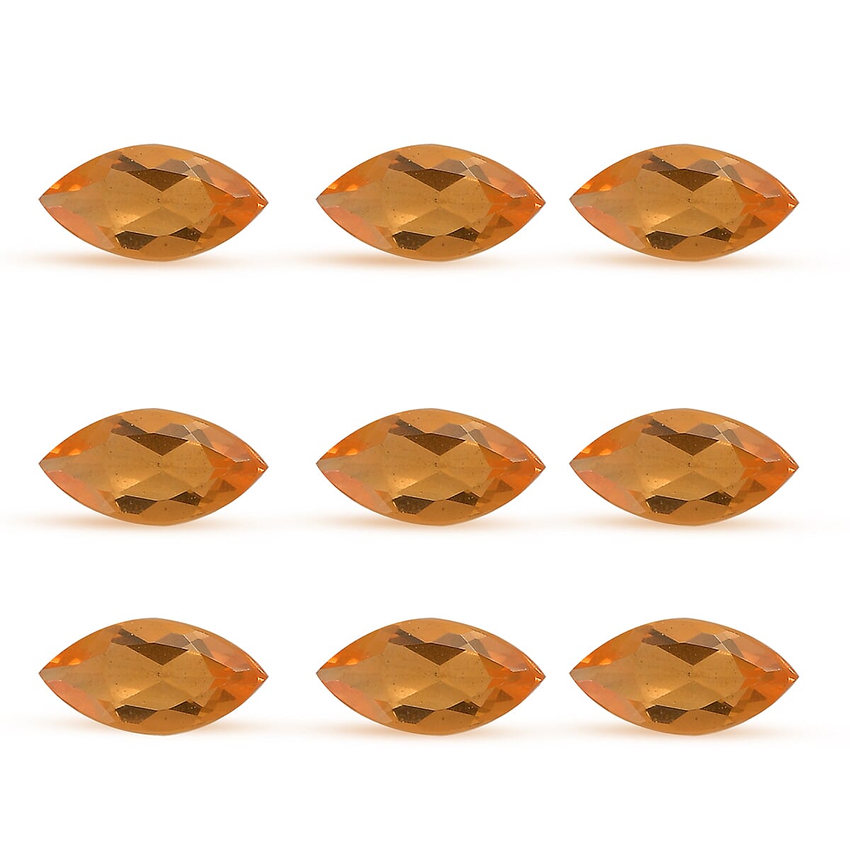 Jalisco Fire Opal Set of 9 (Mrq 5x2.5 mm) 0.86 ctw